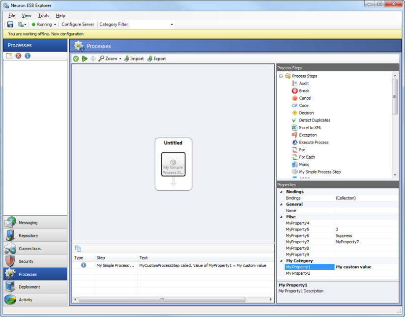 Developing Custom Process Steps with a Simple UI